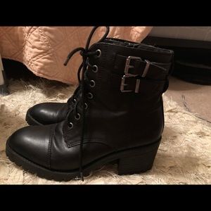 Madden Hazie black heeled boots